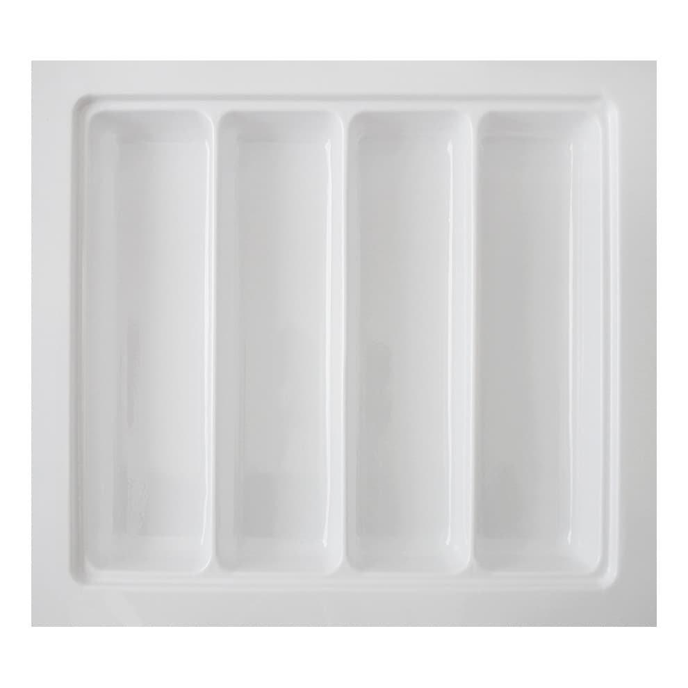 Porta Talheres Organizador Gaveta Cozinha 4 Divisórias Branco OG -116