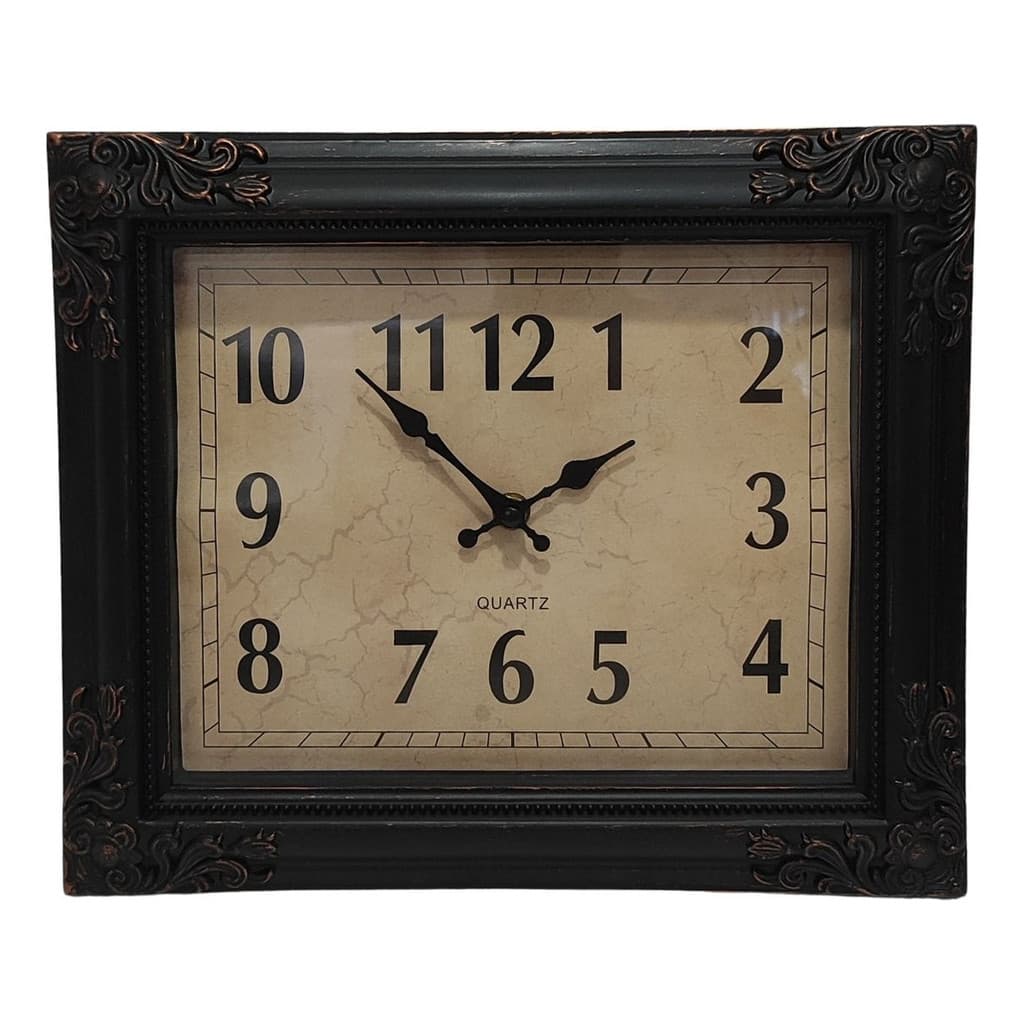 Relógio De Parede Vintage Decorativo Quartz Silencioso S/ Ponteiro De Segundos