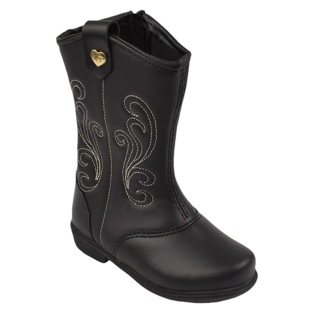 Bota Infantil Menina Texana Coturno Confortável Promoção Inverno Cano Alto Quentinha