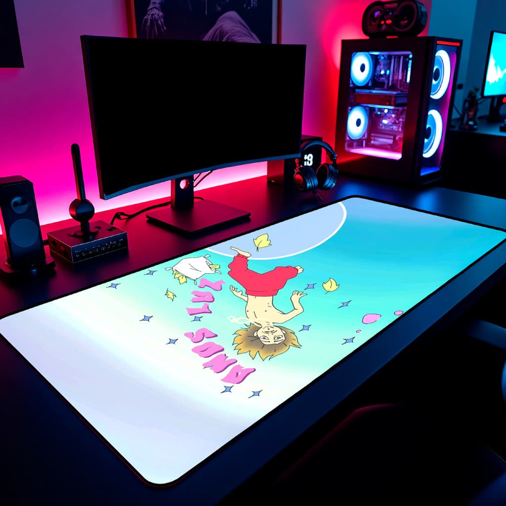 Mouse Pad Matue Gamer 65x30cm / 80x40cm / 90x50cm / 120x60cm Borda Costurada