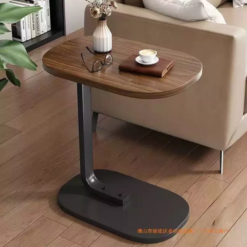 Mesa Lateral Canto Em Mdf Leitura Notebook Sofa Escritório Luminária Portátil Sofá Cama Luxo Ferro e MDF