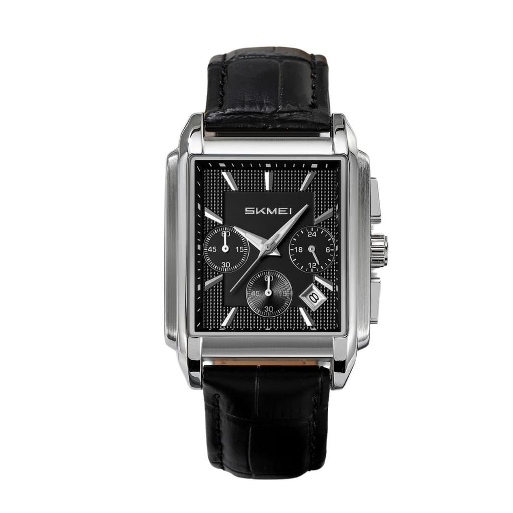 Relógio Cronógrafo Masculino Skmei Analógico 2339 Prata e Preto, 5ATM, VINTAGE, LUXUOSO, CHARMOSO,