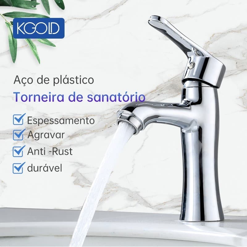 Torneira banheiro Moderna Metal Inox Lavabo Cuba 1/2 Cromada Prata