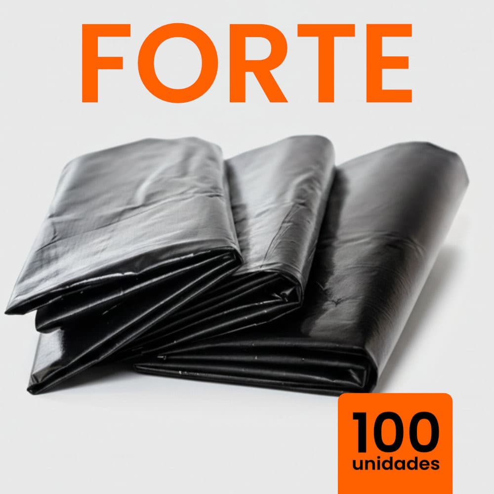 Saco de Lixo 100 unidades Resistente Tamanhos 60 100 200 Litros Comercio Residência Grande