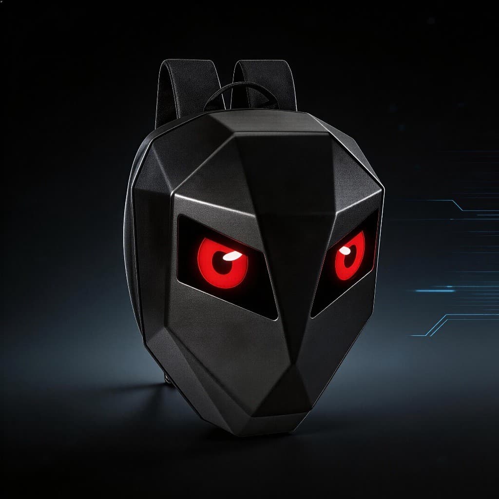 Mochila Led Motoqueiro Preta Design Lisa 20 Litros Urbana
