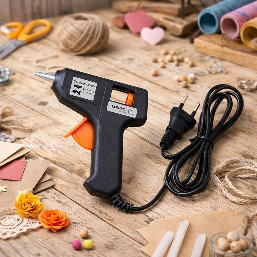 Pistola de Cola Quente Elétrica Pequena Bivolt para Artesanato e Reparos – Cola Quente Fina
