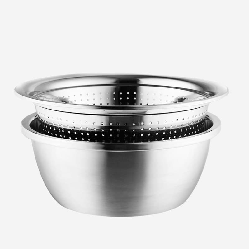 Escorredor De Arroz Inox Multiuso Peneira Cozinha Lavar Legumes Frutas Coador Aço Inoxidável
