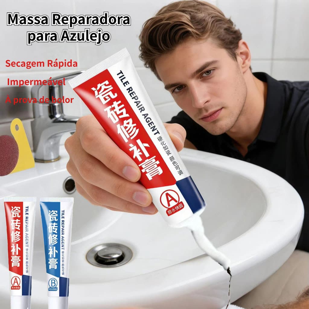 Kit De Reparo Para Azulejos E Personalizado De Rachaduras Em Pisos , Cor Ajustável , À Prova D'água Secagem Rápida