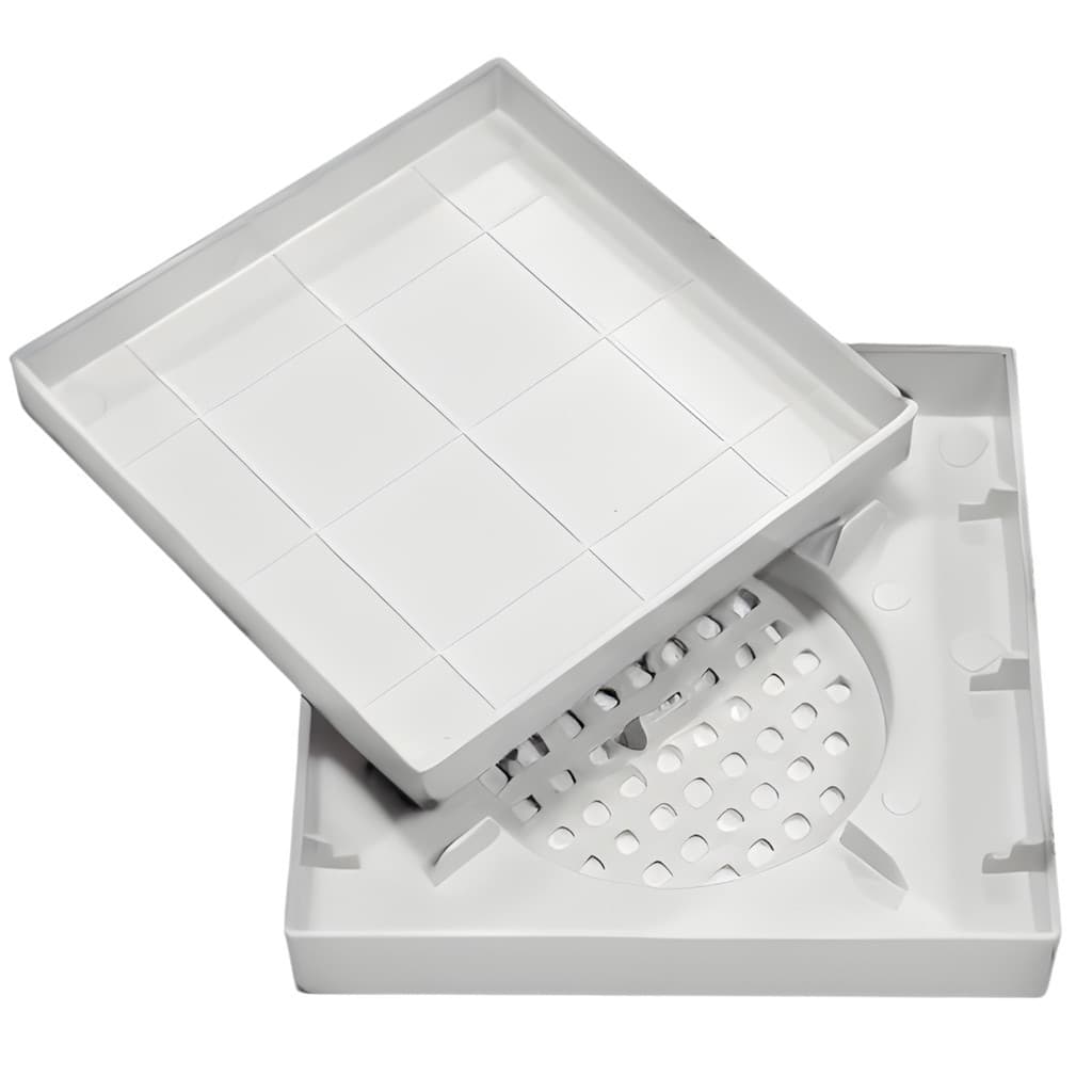Ralo 10x10 Oculto Para Box Banheiro Anti Entupimento Filtro de Cabelo Protetor de Ralo
