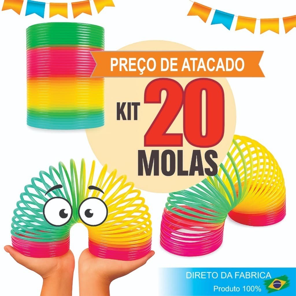 20 Mola Maluca Colorida Lembrancinha Prenda Brinquedo Barato