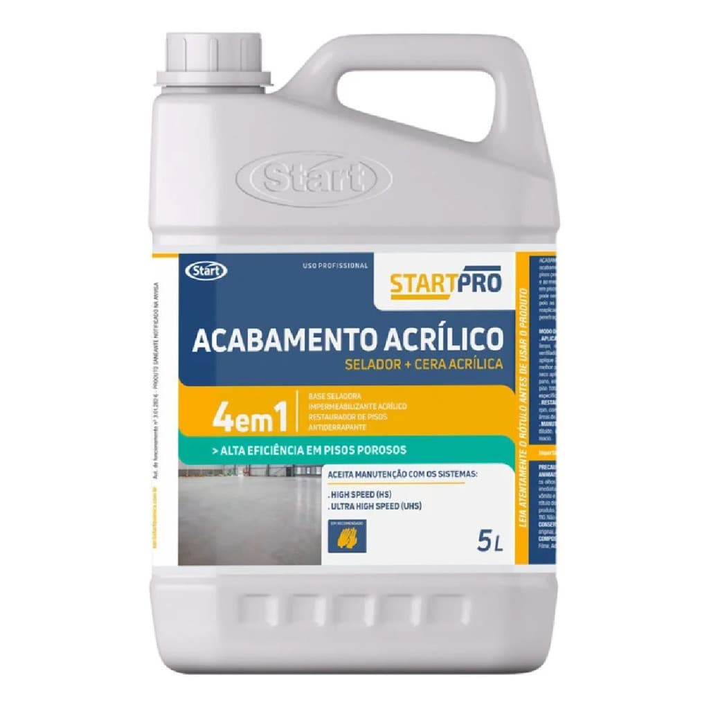 Cera Acabamento Acrilico Impermea 4 Em 1 Start Pro