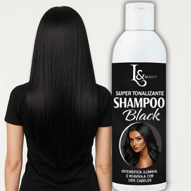 Shampoo Preto super  Tonalizante Sem Amônia 300ml L&beauty