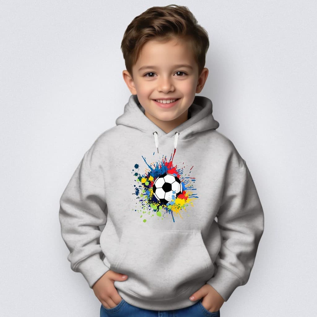 Blusa Moletom Infantil Futebol Bola Estampa Colorida Flanelado Quentinho Inverno
