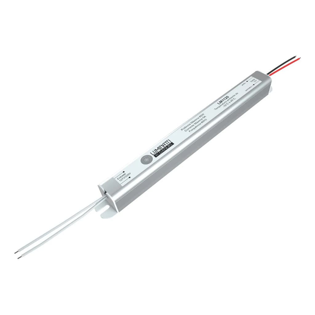Fonte Driver Slim 12v 60w 5a Luminatti P/ Fita Led E Perfil