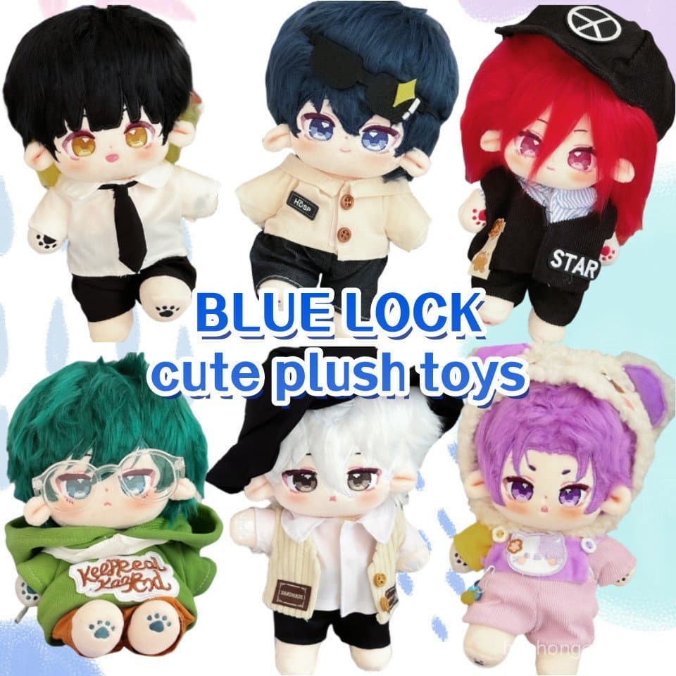 PLUS Kawaii Blue Lock Bonecos De Pelúcia Bachira Meguru Isagi Yoichi Nishiro Brinquedo Macio Pelúcias Anime Fan Presente