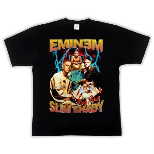 Camiseta Eminem "Slim Shady" Efeito Montagem Cantor Famoso 100% Algodão