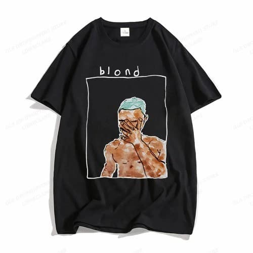 Camiseta Blond Frank Ocean Desenho Efeito Pintura Aquarela Cantor Álbum Envio Rápido