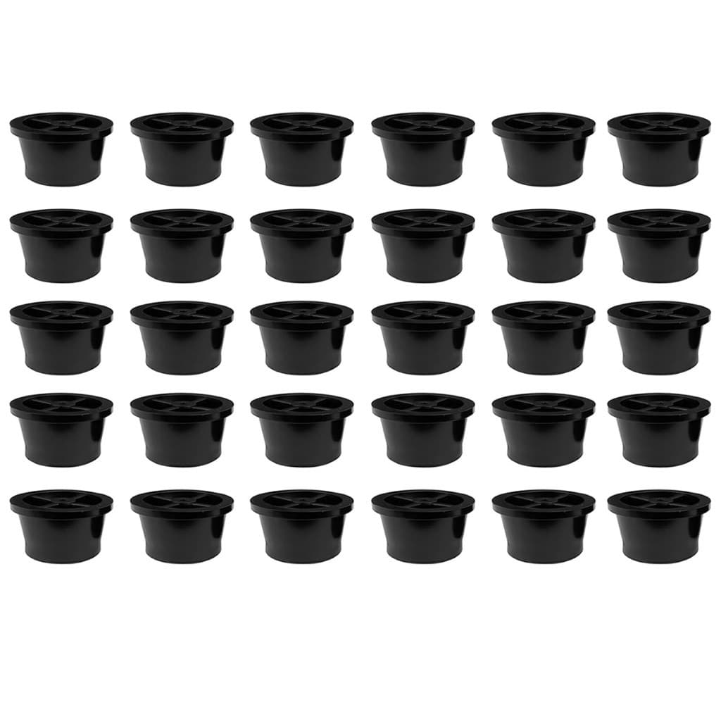 Pezinhos Pés Sapata Para Móveis Plástico Preto 2cm - Sofá, Puffs
