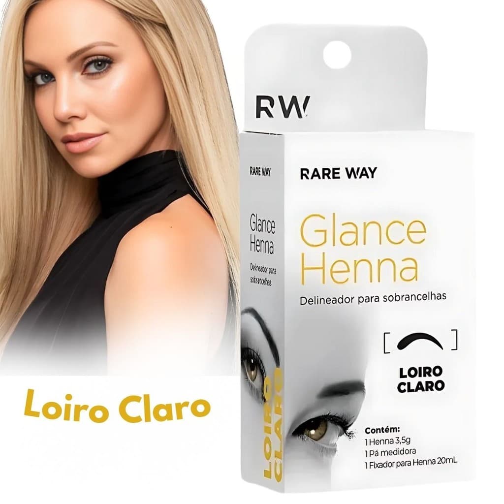 Henna Sobrancelha Glance Rare Way 3,5 G Loiro Claro