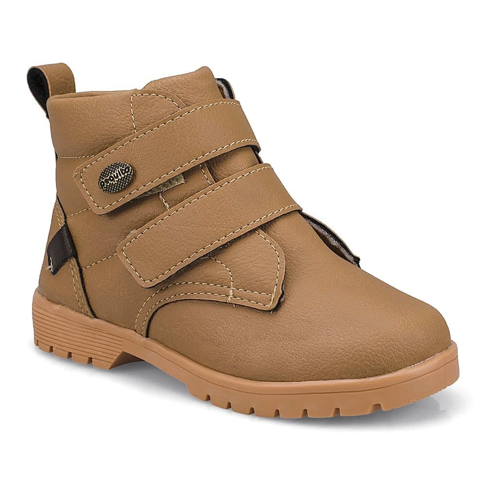 Bota Infantil Masculina Calce-Fácil Fecho Duplo Passeio Confortável 7239 Pequito