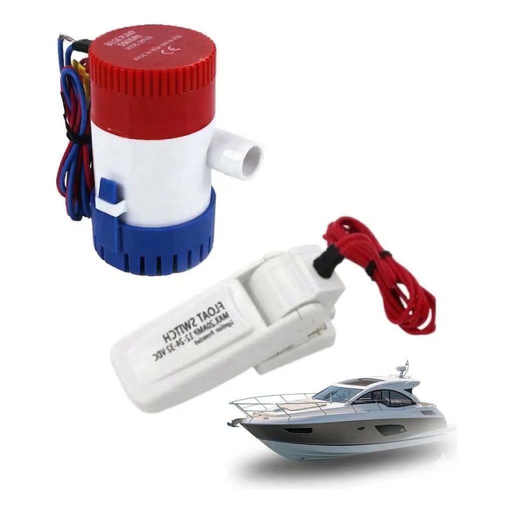 Bomba De Porão Automática Com Sensor 1100 12v Para Barco Lancha 12v