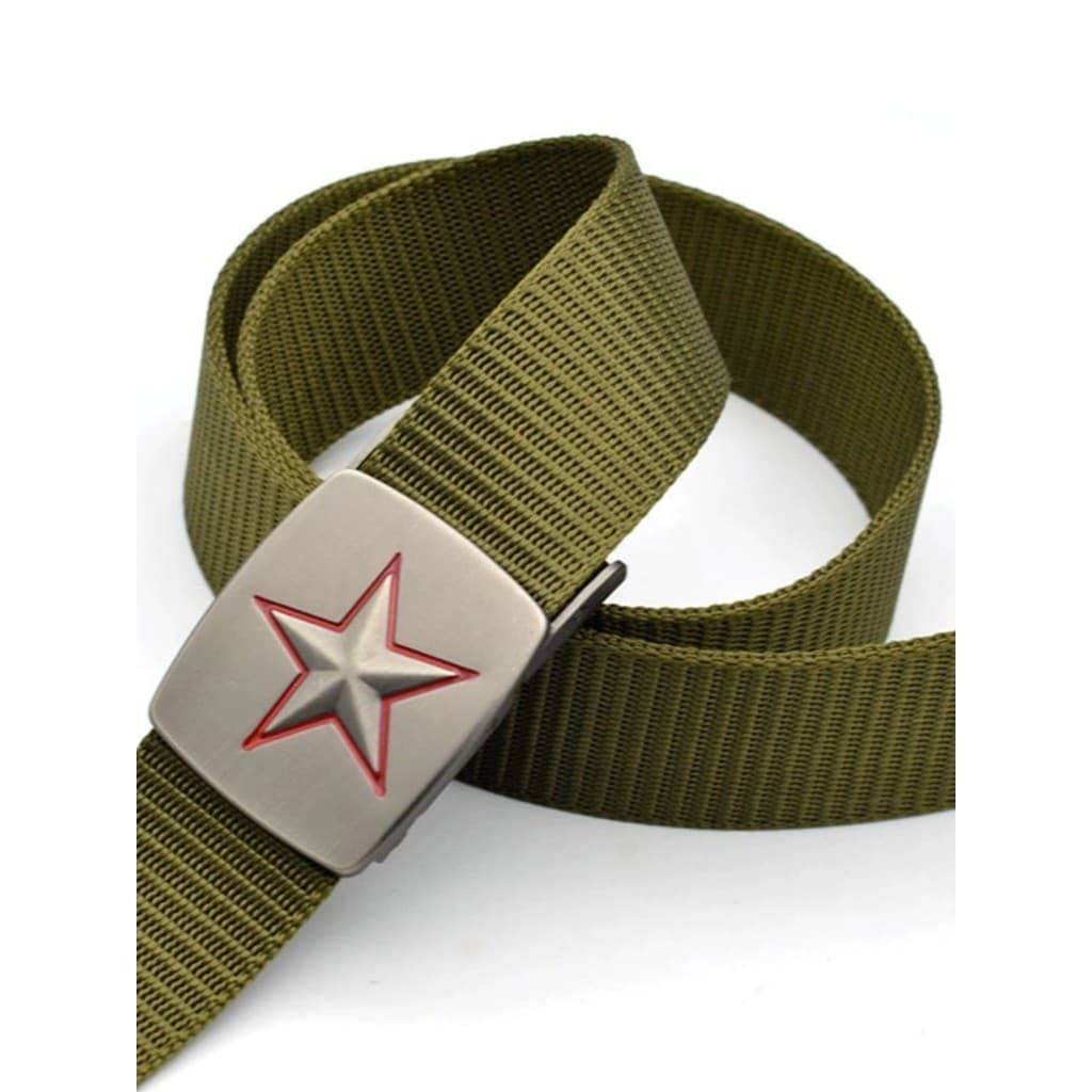 Cinto de lona de Nylon com estrela de cinco pontas, cinto masculino trançado, camuflagem, meia-idade, idosos