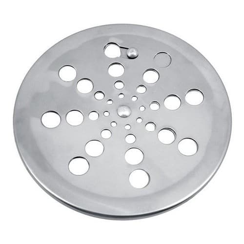Grelha Ralo de metal Inox para banheiro, lavanderia, lavabo Redondo abre e fecha 100mm - 10cm