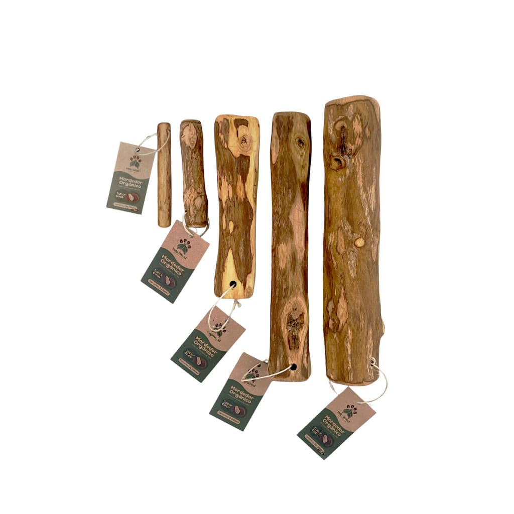 MORDEDOR HELPWOOD CACHORRO SUSTENTÁVEL PET MADEIRA DE CAFÉ HIDRATADO ÓLEO CÔCO PREMIUM