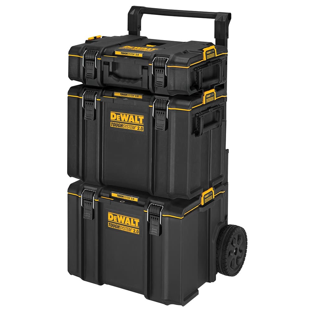 Conjunto de Caixas de Ferramenta Modular Plástica com Rodas 3 Peças ToughSystem 2.0 DeWalt DWST60436