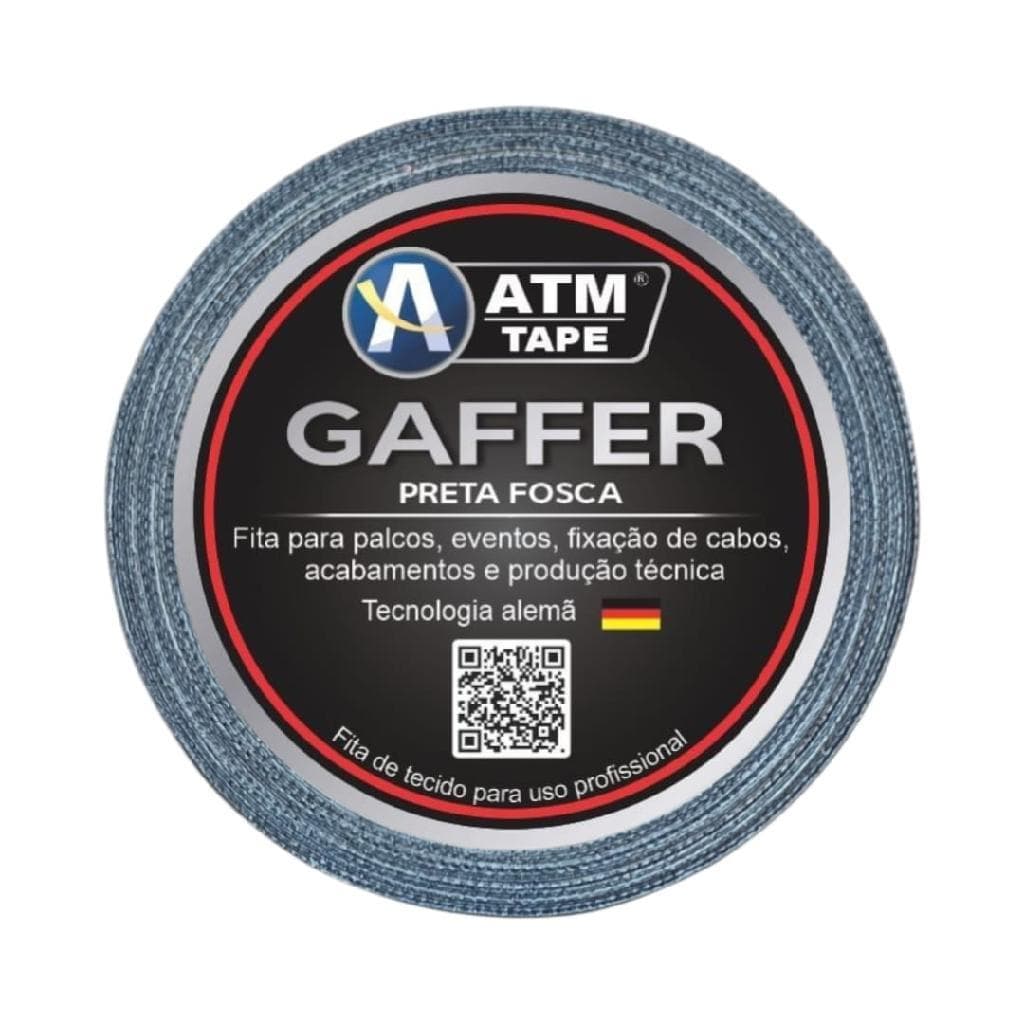 Fita Tecido Gaffer 24mmX5m Preta ATM Tape