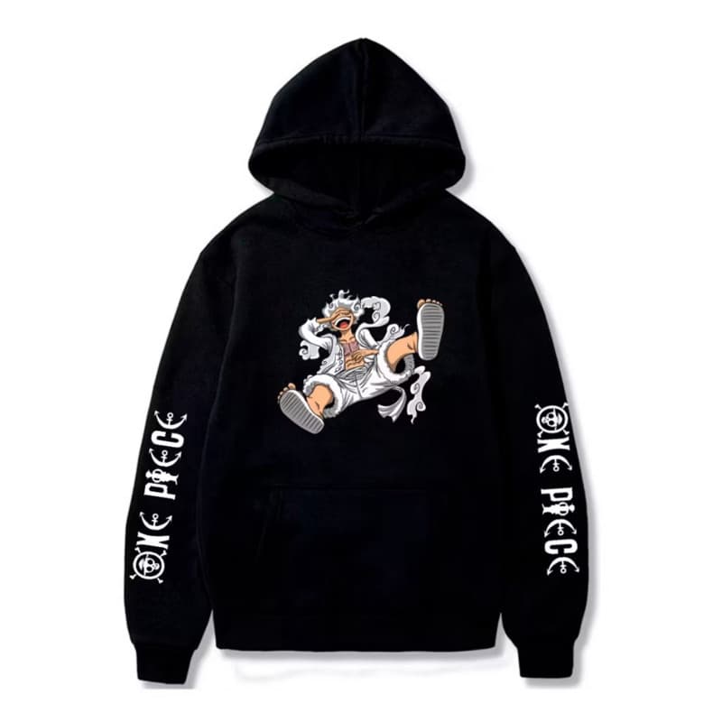 Moletom Canguru Gear Fifth Luffy One Piece Blusa de Frio Estampada