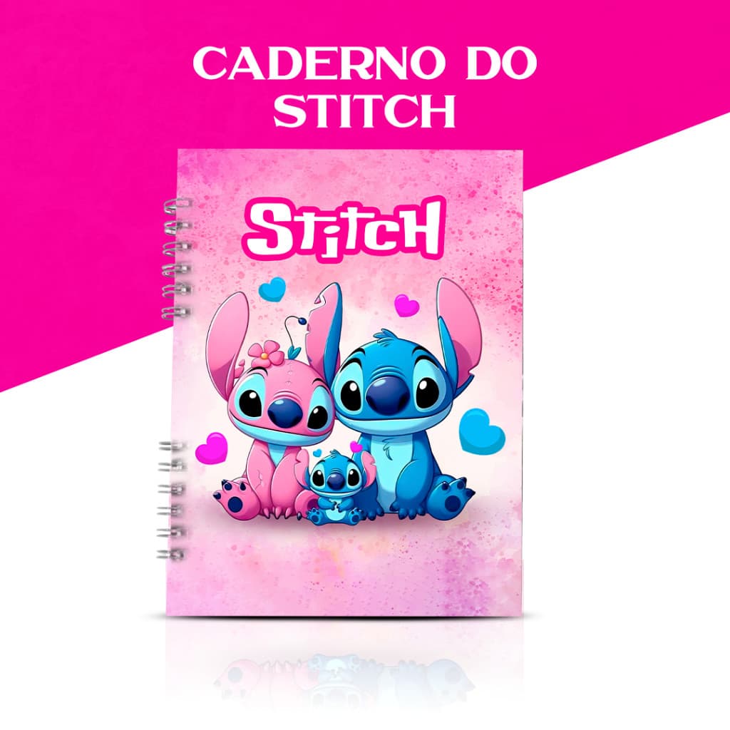 Caderno Lilo e Stitch Escolar 1 matéria