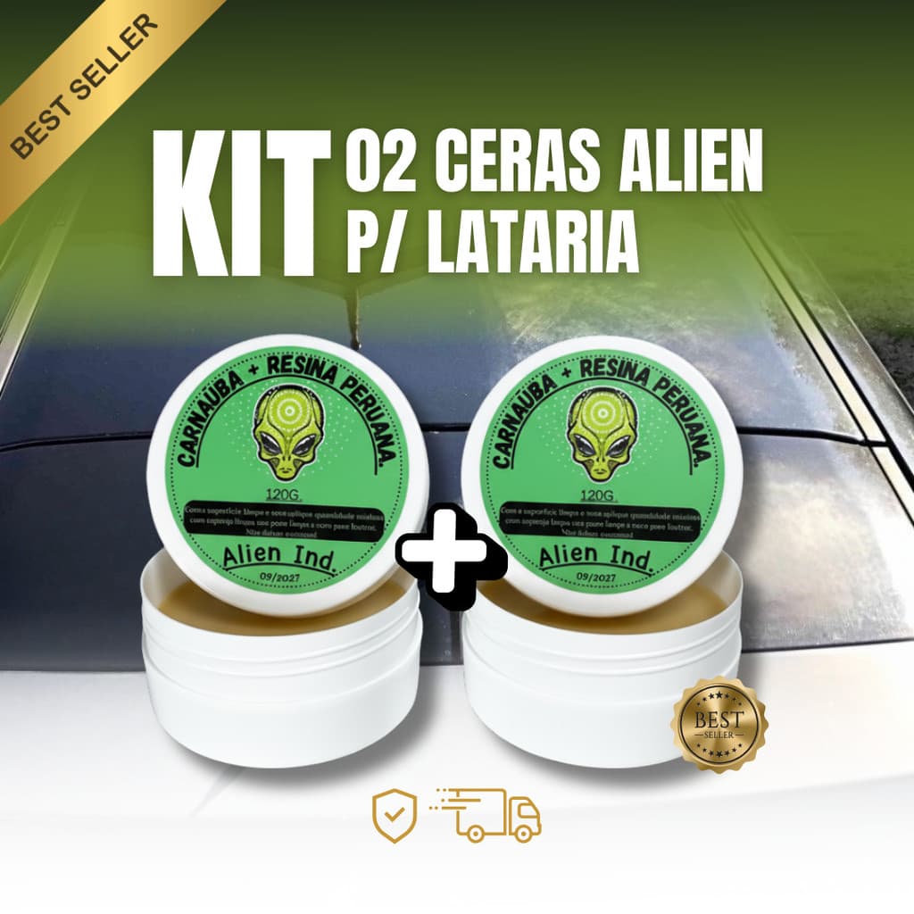 Kit 02 Ceras Alien P/ Brilho Queimado Riscos e Polimento