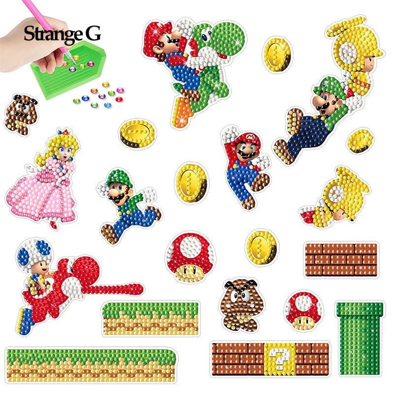 Adesivos De Pintura Com Diamante 5D Para Crianças , Divertida De Bricolage E Artesanato Por Kits Numéricos