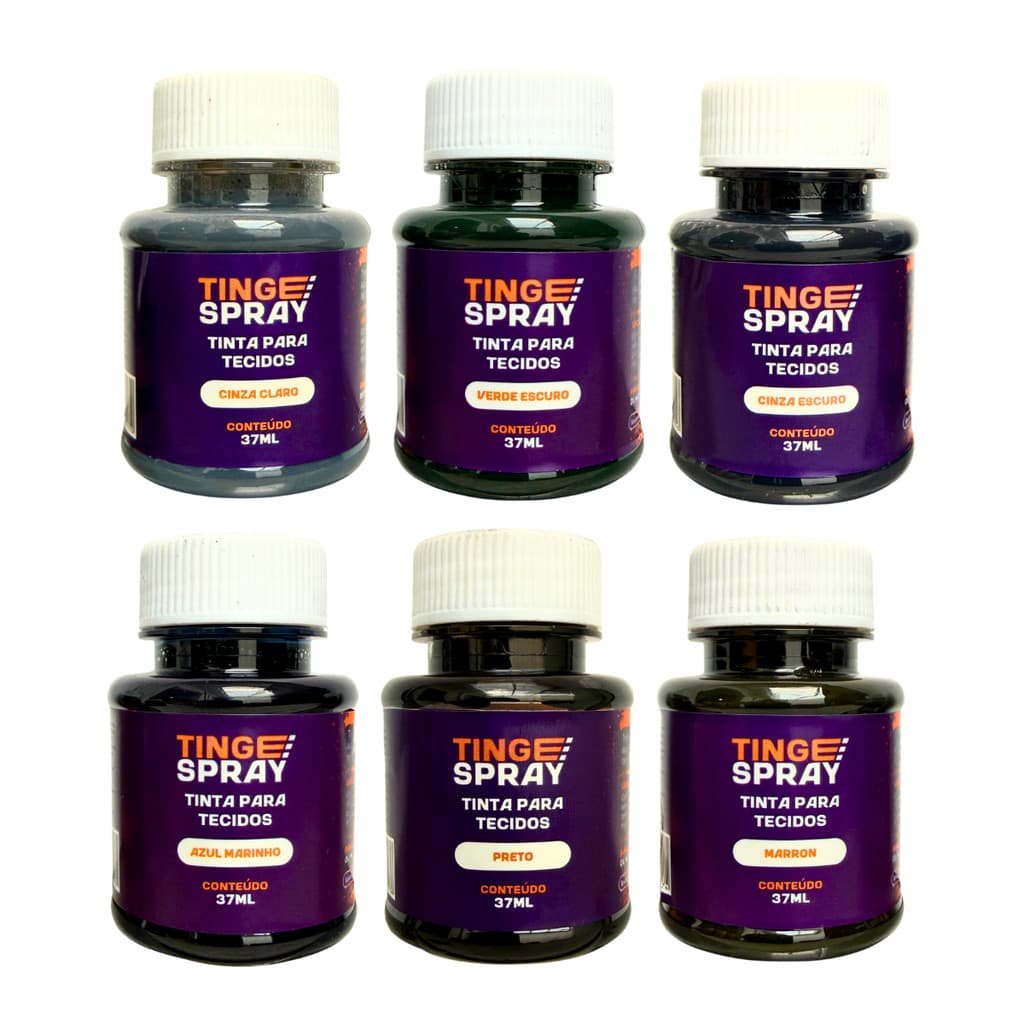 Kit 6 Tingespray Tecidos - Pote 37ml