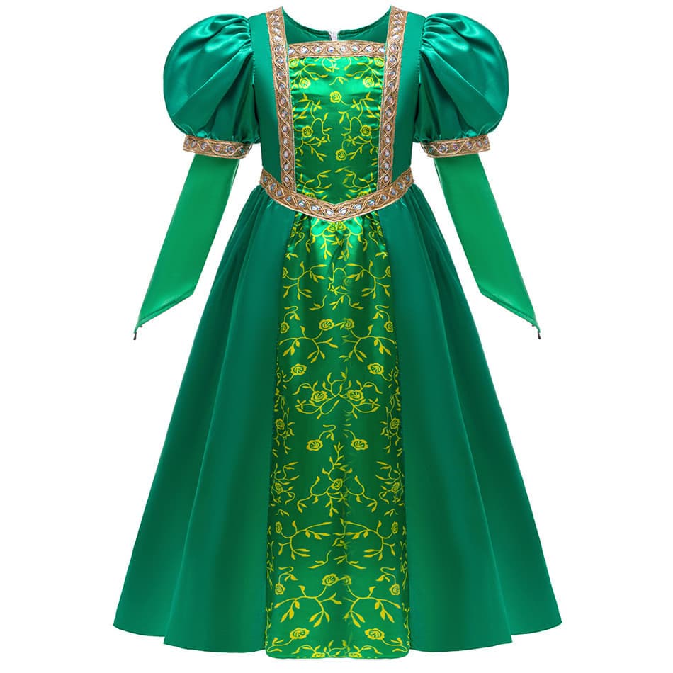 Fantasia Fiona Cosplay Meninas Vestido Verde Roupas Dos Desenhos Animados Monstro Traje Disfarce Crianças Role play De H