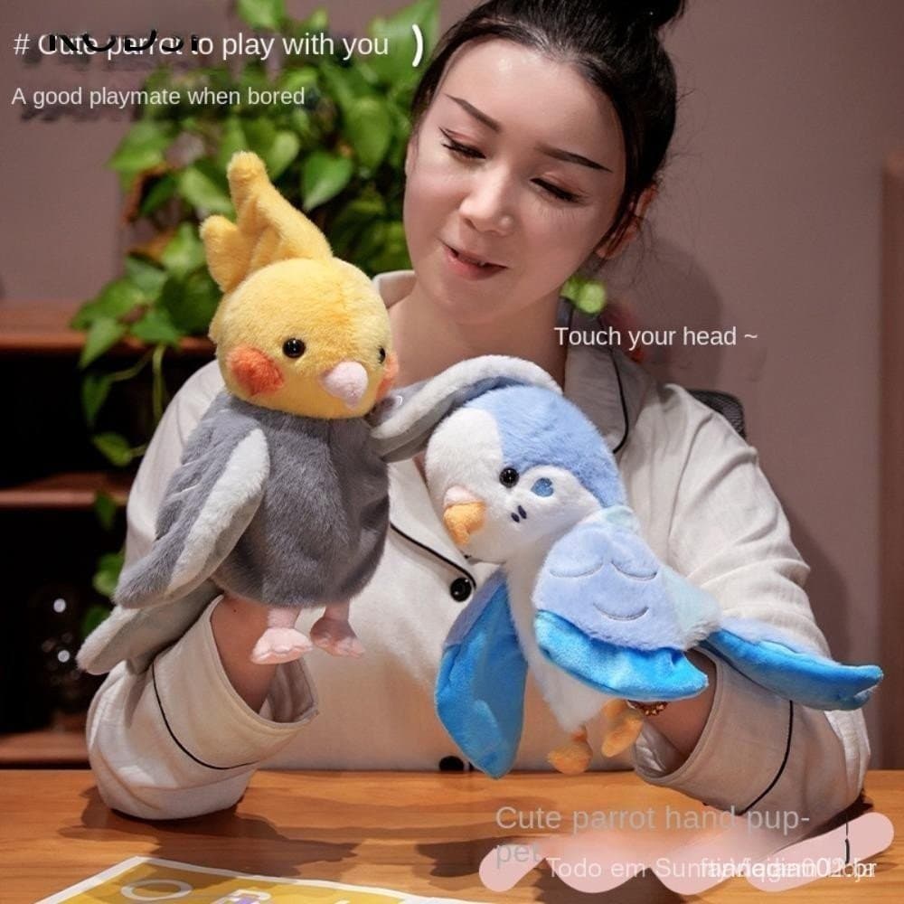 Boneca De Pelúcia Cosplay De Papagaio KODSP , Brinquedo Macia De Pássaro Calopsita Periquito , Animal