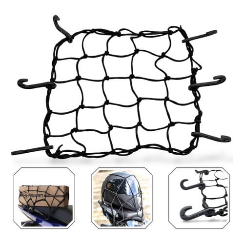 Redinha Capacete Elástica Moto Tela Rede 45 X 45 C/ Ganchos