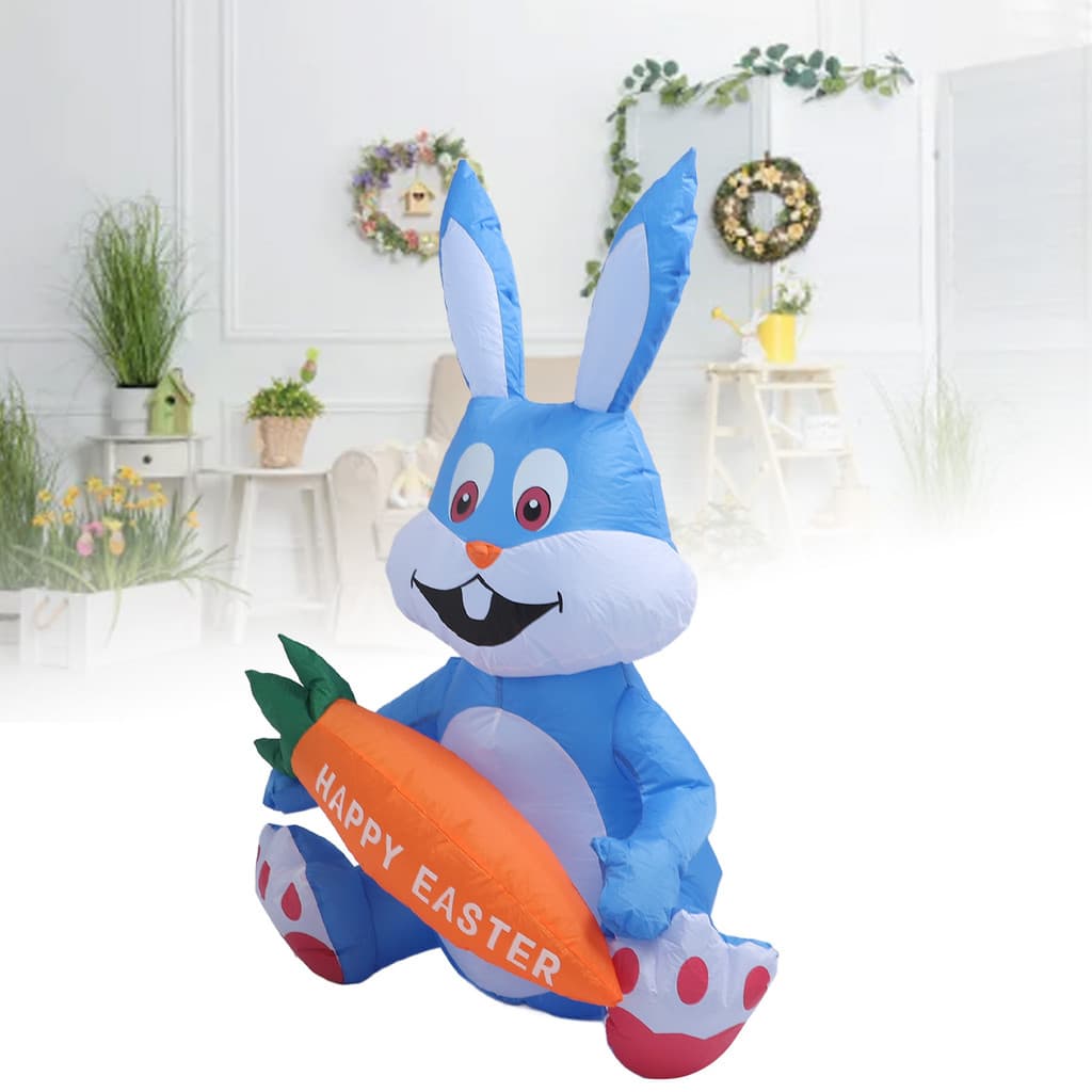 1.2 M Infláveis De Páscoa Coelho Desenho Animado Fofo Divertido Inovador Explodir Decoração Inflável Ao Ar Livre Para Ja
