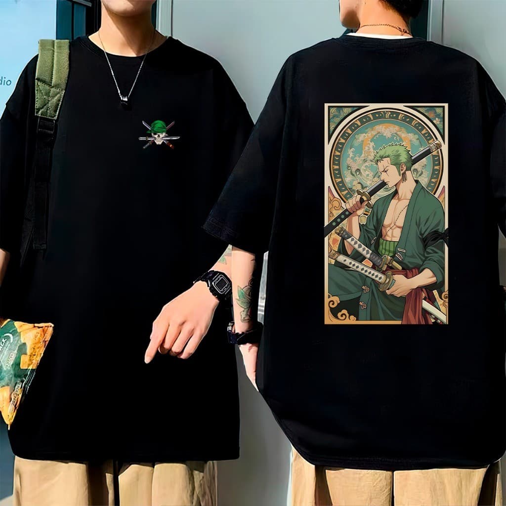 Camiseta Oversized Algodão Anime Mangá Japonês Zoro GRANDE G1-G3 ENVIO RAPIDO