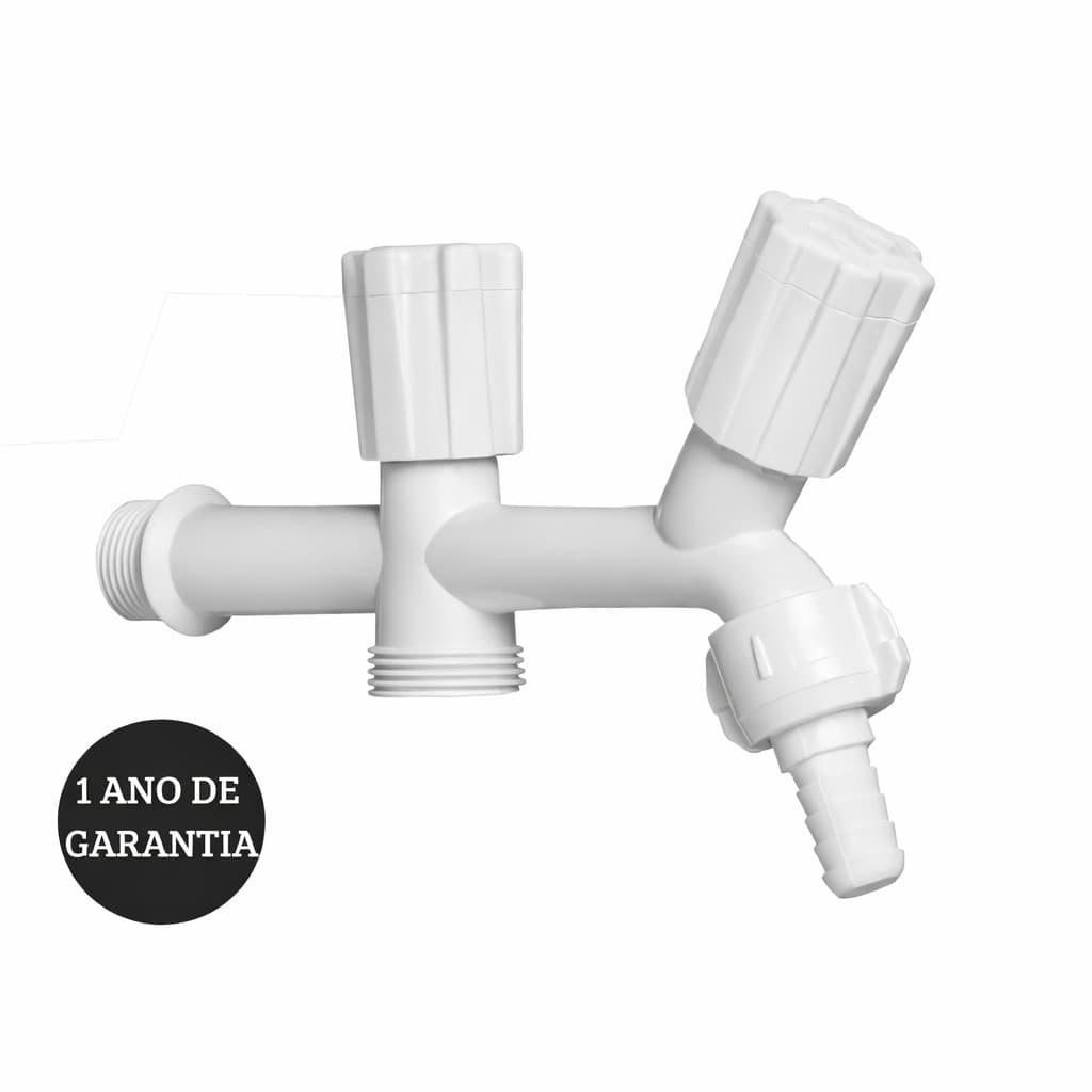 Torneira Para Tanque e Máquina 2 Saídas 1/2" 3/4"