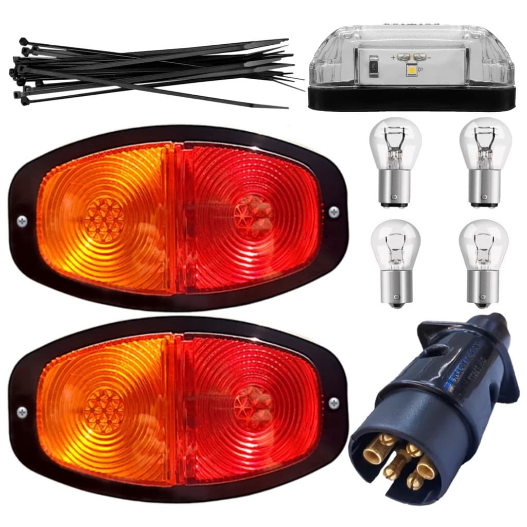 Kit Elétrico Carretinha Reboque Trailer Engate Macho 6 Polos Instalação Lanterna