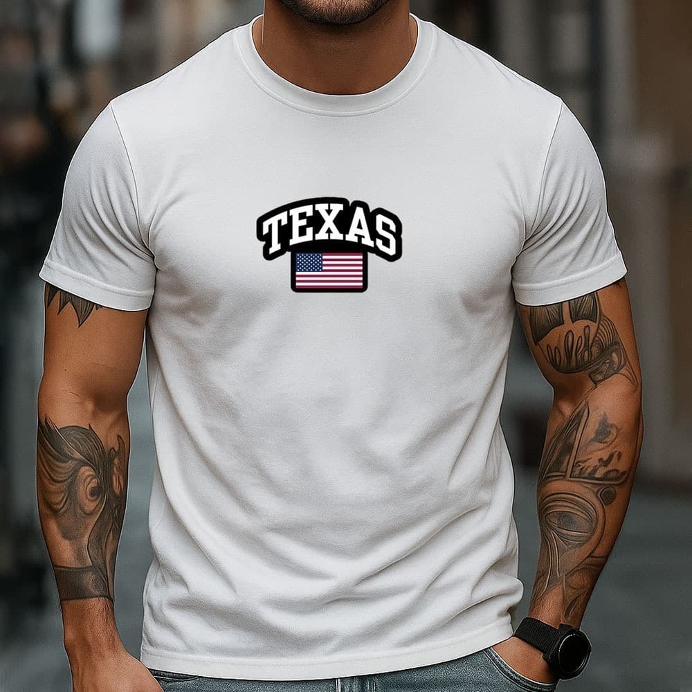 Camiseta Masculina Country Camisa Boiadeiro Texas América Casual Street Modelada Estilo Vintage