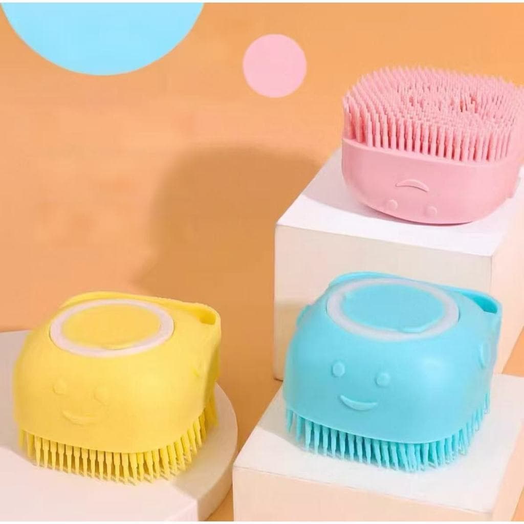Escova de Banho em Silicone com Dispenser – Uso Corporal e Pet