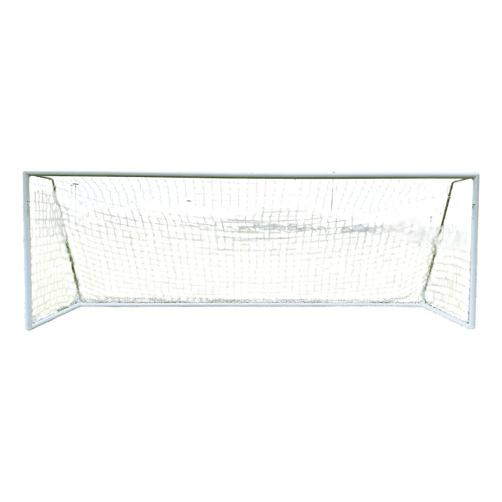 Par De Rede Futebol Campo Polietileno Nylon Véu Dalebol 6mm Branco