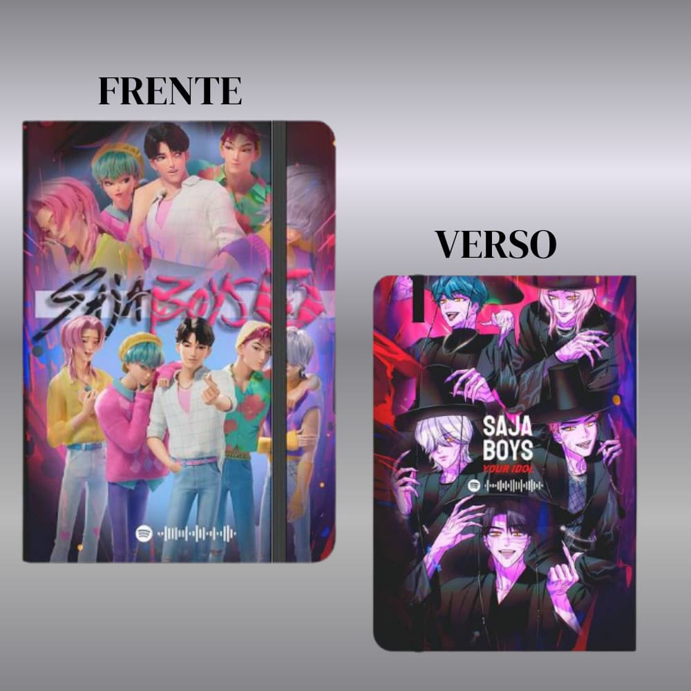 Caderno GUERREIRAS DO KPOP Sketckbook ou anotações capa dura 160 páginas
