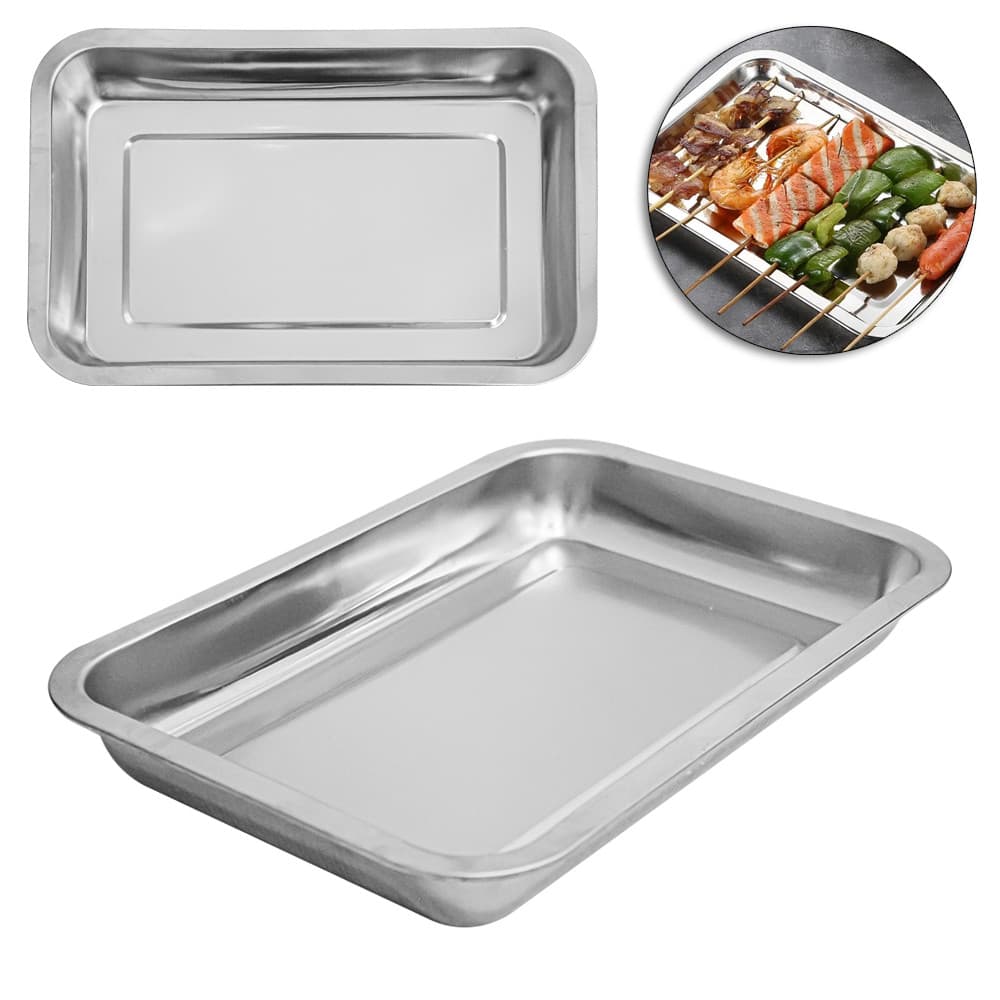 BANDEJA RETANGULAR INOX 31X21X4CM