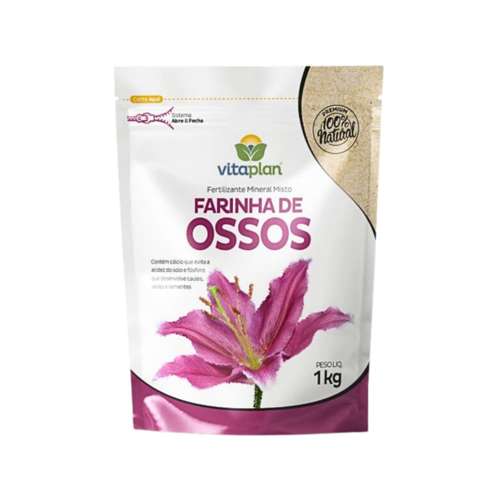 Fertilizante Mineral Misto Farinha de Ossos  1kg Vitaplan