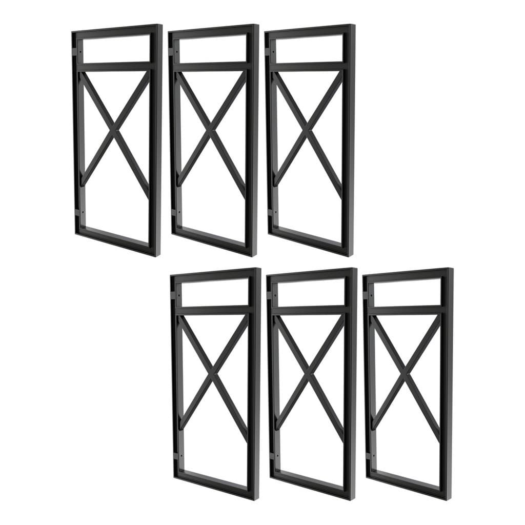 Kit 06 - Suporte Para Prateleira Estilo Industrial Preto
