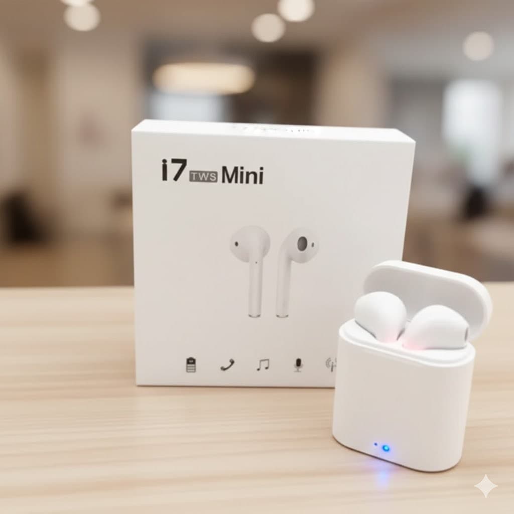 Fone Bluetooth i7 TWS Mini Sem Fio com Estojo de Carga